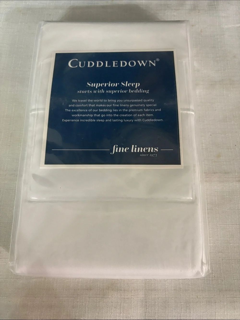 Cuddledown White 400TC SATEEN Cuddler Pillowcase NWT